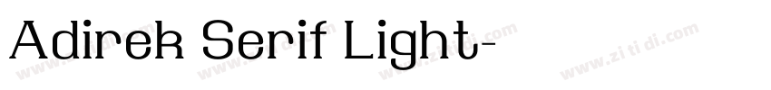 Adirek Serif Light字体转换